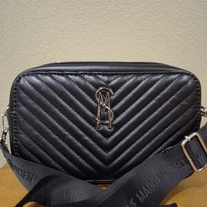 Steve Madden Black Quilted Crossbody Bag